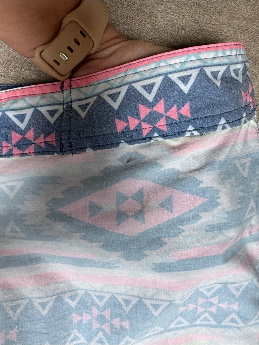chubbies Aztec Swim Shorts in Blue, Pink, Neon Yellow - Picture 5 of 11